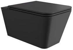 Подвесной унитаз Alice Hide Square 31210108, черный матовый