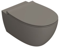 Подвесной унитаз Globo 4ALL MDS03.AT безободковый, коричневый матовый