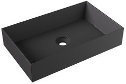 Накладная раковина Alice Spy Rectangular 34250108 60x38, черная матовая