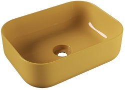 Накладная раковина Alice Unica 32190196 50x37, желтая