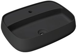Накладная раковина Alice Nur Plan 33210108 60x45, черная матовая