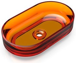 Накладная раковина Knife Charm Ellipse 70203060 55x32, оранжевая