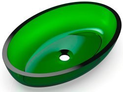 Накладная раковина Knife Charm Oval 70201090 55x37, зеленая