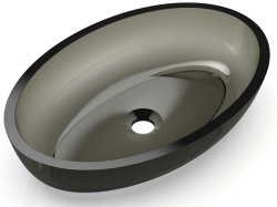 Накладная раковина Knife Charm Oval 70201020 55x37, серая