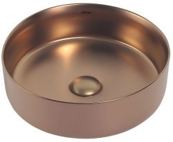 Накладная раковина Abber Bequem AC2108MRG 36x36, розовое золото