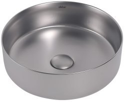 Накладная раковина Abber Bequem AC2108MS 36x36, серебро