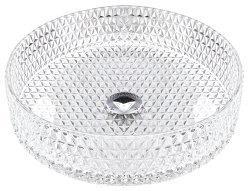 Накладная раковина Abber Glas AK2301 39x39, прозрачная