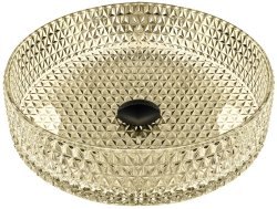 Накладная раковина Abber Glas AK2301GG 39x39, желтая