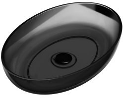 Накладная раковина Abber Kristall AT2801Onyx 60x40, черная