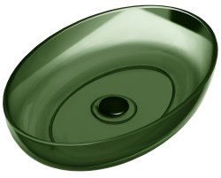 Накладная раковина Abber Kristall AT2801Emerald 60x40, зеленая
