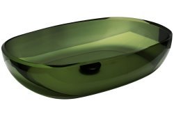 Накладная раковина Abber Kristall AT2805Emerald 60x40, зеленая