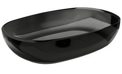 Накладная раковина Abber Kristall AT2805Onyx 60x40, черная