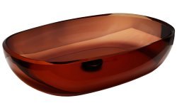 Накладная раковина Abber Kristall AT2805Opal 60x40, коричневая