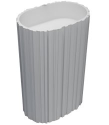 Напольная раковина Abber Stein AS2551-H 58x38 из искусственного камня, белая