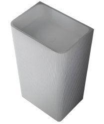 Напольная раковина Abber Stein AS2505-H 50x35 из искусственного камня, белая