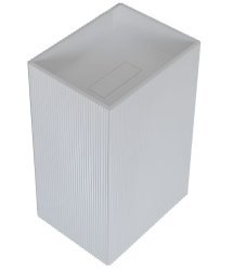 Напольная раковина Abber Stein AS2503-H 50x40 из искусственного камня, белая