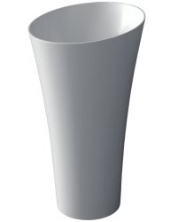 Напольная раковина Abber Stein AS2509 50x50 из искусственного камня, белая
