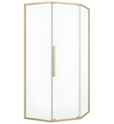 Душевой уголок Black&White S1150-9090G 90x90, профиль брашированный золото
