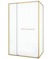 Душевой уголок Black&White S1180-1290G 120x90, профиль брашированное золото