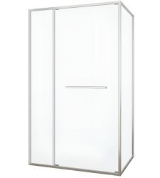 Душевой уголок Black&White S1180-1290N 120x90, профиль брашированный никель