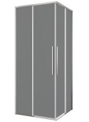 Душевой уголок Black&White S1220-9090N-GG 90x90, профиль никель, стекло графит