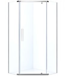 Душевой уголок Black&White Stellar Wind S305-1000 100x100, профиль хром