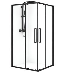 Душевой уголок Black&White Stellar Wind S872-900 90x90, профиль черный