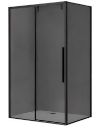 Душевой уголок Black&White Stellar Wind S898-900 120x90, профиль черный, стекло тонированное
