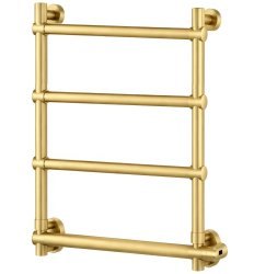 Полотенцесушитель электрический Margaroli Sole 542-4 5423704EGNB 47x66, золото английское