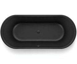 Стальная ванна Bette Lux Oval 3467-035PLUS 190x90 c шумоизоляцией, черная матовая