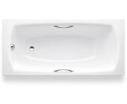 Стальная ванна Laufen Palladium 2.2511.3.600.040.1 170x75 c шумоизоляцией и ручками, белая