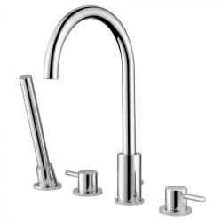Смеситель на борт ванны ABBER Wasser Kreis AF8113 с лейкой, хром