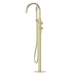 Напольный смеситель для ванны ABBER Wasser Kreis 316 AF8115BG с лейкой, золото брашированное