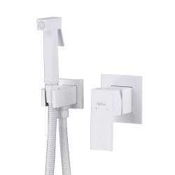 Гигиенический душ Abber Daheim AF8225W со смесителем, белый матовый