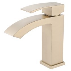 Смеситель для раковины Abber Wasserfall AF8610G, золото матовое