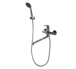 Смеситель для ванны Bravat FIT F6135188CP-LB-RUS с лейкой, хром