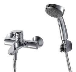 Смеситель для ванны Bravat Drop F64898C-B с лейкой, хром