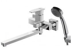 Смеситель для ванны Bravat Riffle F672106C-LB с лейкой, хром