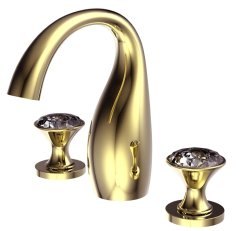 Смеситель на борт ванны Bravat Swan F24287G-ENG, золото