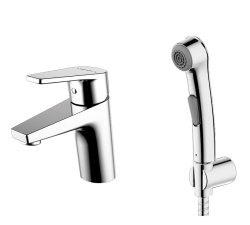 Смеситель для раковины Bravat Line F15299C-2 с гигиеническим душем, хром
