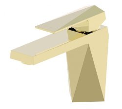 Смеситель для раковины Bravat Iceberg F176110G, золото