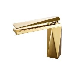 Смеситель для раковины Bravat Diamond F118102G-2-ENG, золото