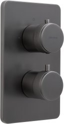 Встраиваемый смеситель для ванны Allen brau Priority 5.31213-MG, графит брашированный, Сталь