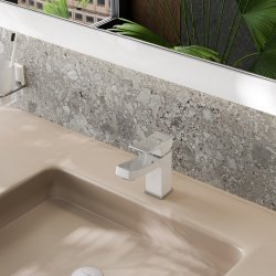 Смеситель для раковины Wasserkraft Aller 1063W, белый / хром