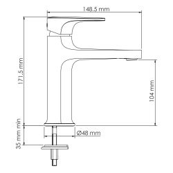 Смеситель для раковины Wasserkraft Spree 1403, никель