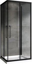 Душевой уголок Abber Schwarzer Diamant AG02100BH-S100B 100x100 раздвижной, профиль черный