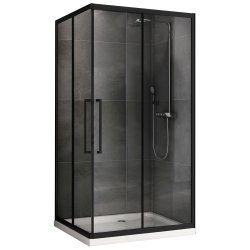 Душевой уголок Abber Schwarzer Diamant AG02128BH 120x80 раздвижной, профиль черный