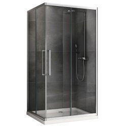 Душевой уголок Abber Schwarzer Diamant AG02128H 120x80 раздвижной, профиль хром