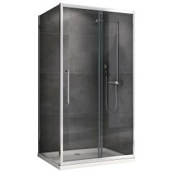 Душевой уголок Abber Schwarzer Diamant AG30110H-S90 110x90 раздвижной, профиль хром