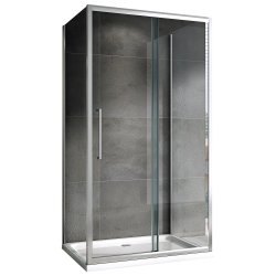 Душевой уголок Abber Schwarzer Diamant AG30120H-S80-S80 120x80 раздвижной, профиль хром